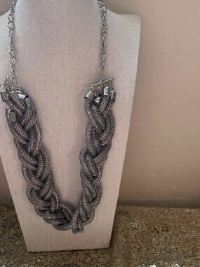 Silver Braided Necklace